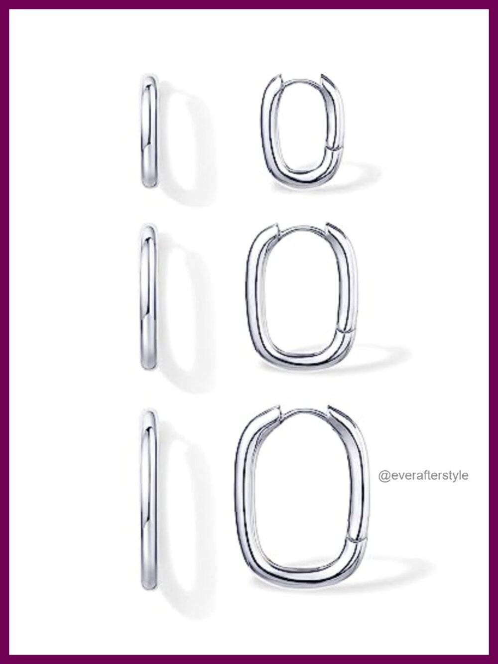 18K Gold Plated Small Hoop Earrings Set 3 Pairs Sterling Silver Posts
